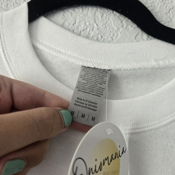 Ugly Holiday Sweater M White Santa Crewneck Sweatshirt - Picture 4 of 4